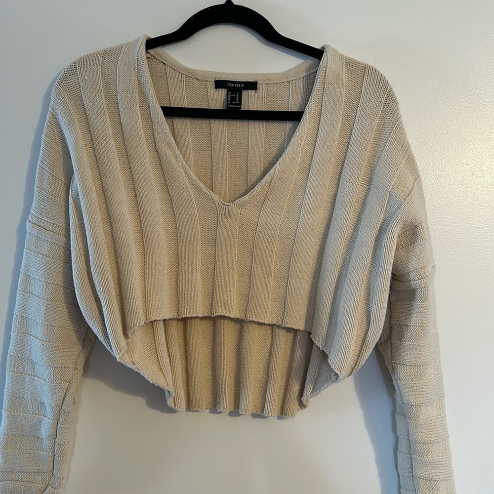 Cream cropped sweater